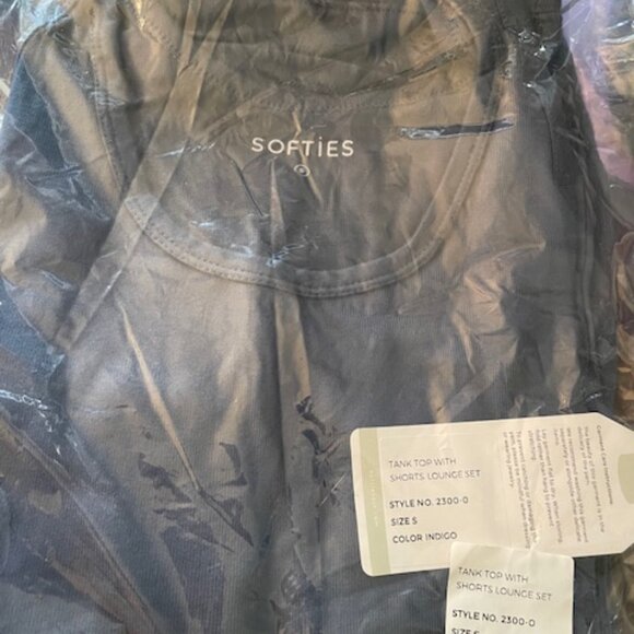 NWT Softies Dream Jersey Tank Top with Shorts Set Indigo Blue Size Small $120 - Picture 6 of 8